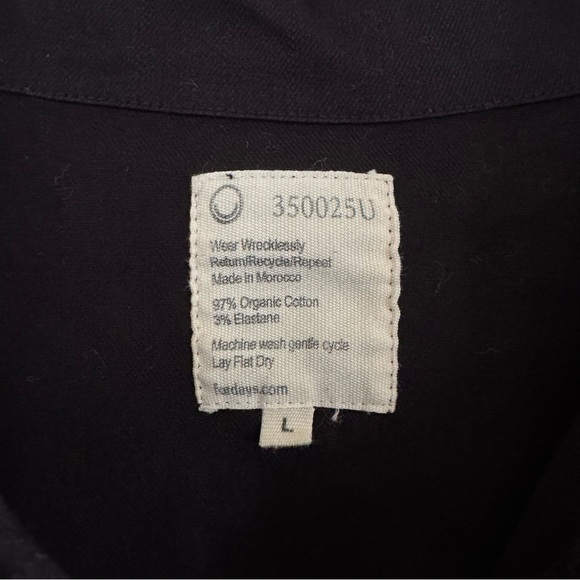 For Days Twill SS Romper Workwear Inspired Utility Large in Black - Picture 4 of 6